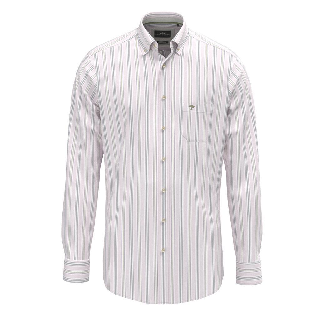 Fynch-Hatton Washed Oxford Stripe Magnolia Shirt